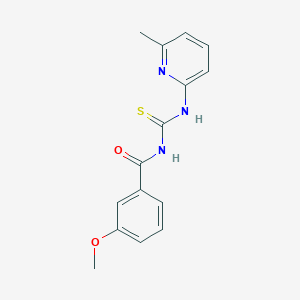 molecular formula C15H15N3O2S B313818 3-methoxy-N-[(6-methylpyridin-2-yl)carbamothioyl]benzamide 