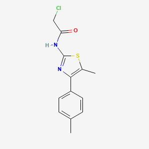molecular formula C13H13ClN2OS B3138180 2-chloro-N-[5-methyl-4-(4-methylphenyl)-1,3-thiazol-2-yl]acetamide CAS No. 448939-97-7