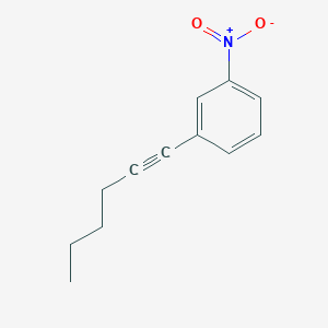 molecular formula C12H13NO2 B3138182 1-(己-1-炔-1-基)-3-硝基苯 CAS No. 448959-84-0
