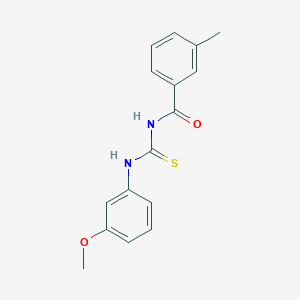 molecular formula C16H16N2O2S B313820 N-(3-methoxyphenyl)-N'-(3-methylbenzoyl)thiourea 