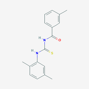 molecular formula C17H18N2OS B313821 N-[(2,5-dimethylphenyl)carbamothioyl]-3-methylbenzamide 