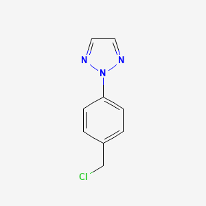 molecular formula C9H8ClN3 B3138210 2-(4-Chloromethyl-phenyl)-2h-[1,2,3]triazole CAS No. 449211-79-4