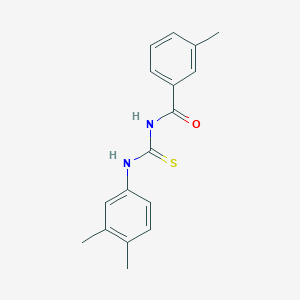 molecular formula C17H18N2OS B313822 N-[(3,4-dimethylphenyl)carbamothioyl]-3-methylbenzamide 