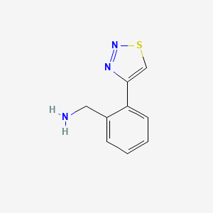 molecular formula C9H9N3S B3138221 2-[1,2,3]Thiadiazol-4-yl-benzylamine CAS No. 449758-12-7