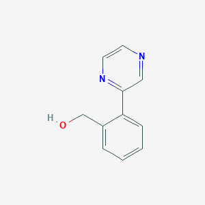 molecular formula C11H10N2O B3138226 [2-(吡嗪-2-基)苯基]甲醇 CAS No. 449758-41-2