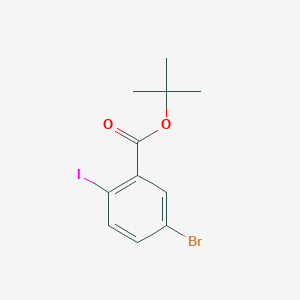 molecular formula C11H12BrIO2 B3138257 5-Bromo-2-iodobenzoic acid tert-butyl ester CAS No. 450412-25-6