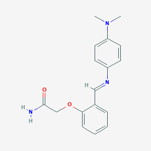 molecular formula C17H19N3O2 B313826 2-[2-({[4-(Dimethylamino)phenyl]imino}methyl)phenoxy]acetamide 