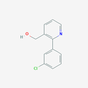 molecular formula C12H10ClNO B3138268 [2-(3-Chlorophenyl)pyridin-3-yl]methanol CAS No. 450840-05-8
