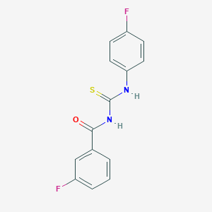 molecular formula C14H10F2N2OS B313830 3-fluoro-N-[(4-fluorophenyl)carbamothioyl]benzamide 