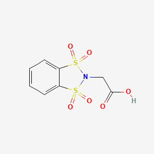 molecular formula C8H7NO6S2 B3138303 (1,1,3,3-四氧化-1,3,2-苯二噻唑-2-基)乙酸 CAS No. 451459-98-6
