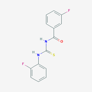 3-fluoro-N-[(2-fluorophenyl)carbamothioyl]benzamide