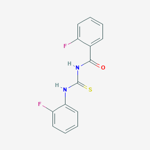 molecular formula C14H10F2N2OS B313832 2-fluoro-N-[(2-fluorophenyl)carbamothioyl]benzamide 