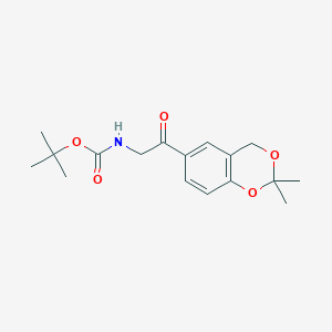 Carbamic acid, [2-(2,2-dimethyl-4H-1,3-benzodioxin-6-yl)-2-oxoethyl]-, 1,1-dimethylethyl ester