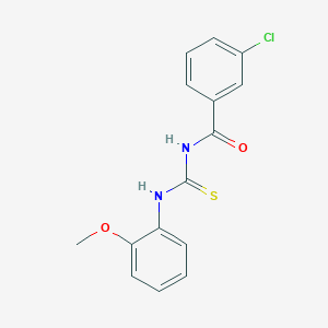 molecular formula C15H13ClN2O2S B313835 3-chloro-N-[(2-methoxyphenyl)carbamothioyl]benzamide 