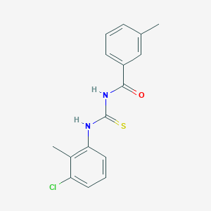 molecular formula C16H15ClN2OS B313840 N-[(3-chloro-2-methylphenyl)carbamothioyl]-3-methylbenzamide 