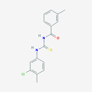 molecular formula C16H15ClN2OS B313841 N-[(3-chloro-4-methylphenyl)carbamothioyl]-3-methylbenzamide 