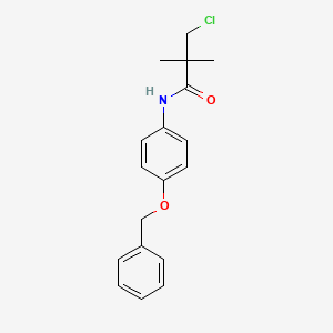 molecular formula C18H20ClNO2 B3138411 N-[4-(benzyloxy)phenyl]-3-chloro-2,2-dimethylpropanamide CAS No. 454473-72-4