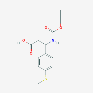 3-[(Tert-butoxycarbonyl)amino]-3-[4-(methylsulfanyl)phenyl]propanoic acid