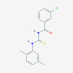molecular formula C16H15ClN2OS B313842 3-chloro-N-[(2,5-dimethylphenyl)carbamothioyl]benzamide 