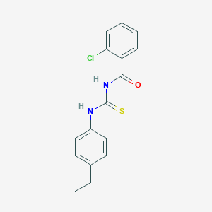 molecular formula C16H15ClN2OS B313845 2-chloro-N-[(4-ethylphenyl)carbamothioyl]benzamide 