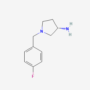 molecular formula C11H15FN2 B3138452 (S)-1-(4-Fluorobenzyl)pyrrolidin-3-amine CAS No. 457098-00-9