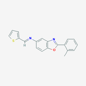 molecular formula C19H14N2OS B313846 N-[2-(2-methylphenyl)-1,3-benzoxazol-5-yl]-N-(2-thienylmethylene)amine 