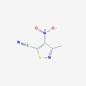 molecular formula C5H3N3O2S B3138465 3-Methyl-4-nitro-isothiazole-5-carbonitrile CAS No. 4577-00-8