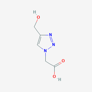molecular formula C5H7N3O3 B3138514 (4-Hydroxymethyl-[1,2,3]triazol-1-yl)-acetic acid CAS No. 45964-27-0