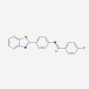 molecular formula C20H13FN2O B313852 4-(1,3-benzoxazol-2-yl)-N-(4-fluorobenzylidene)aniline 