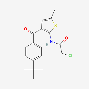 molecular formula C18H20ClNO2S B3138526 N-[3-(4-tert-Butyl-benzoyl)-5-methyl-thiophen-2-yl]-2-chloro-acetamide CAS No. 459825-36-6