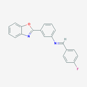 molecular formula C20H13FN2O B313853 3-(1,3-benzoxazol-2-yl)-N-(4-fluorobenzylidene)aniline 
