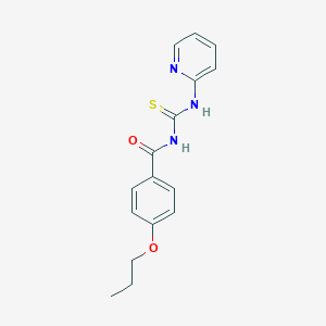 molecular formula C16H17N3O2S B313854 4-propoxy-N-(pyridin-2-ylcarbamothioyl)benzamide 