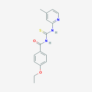 molecular formula C16H17N3O2S B313855 4-ethoxy-N-[(4-methylpyridin-2-yl)carbamothioyl]benzamide 