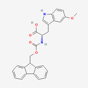 molecular formula C27H24N2O5 B3138551 Fmoc-5-甲氧基-L-色氨酸 CAS No. 460751-69-3
