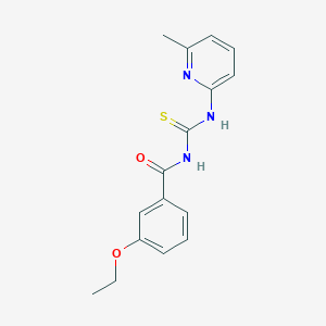 molecular formula C16H17N3O2S B313857 3-ethoxy-N-[(6-methylpyridin-2-yl)carbamothioyl]benzamide 