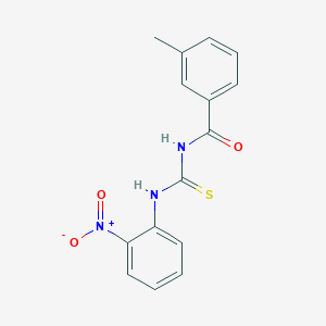 molecular formula C15H13N3O3S B313859 N-{2-nitrophenyl}-N'-(3-methylbenzoyl)thiourea 