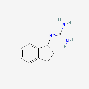 molecular formula C10H13N3 B3138600 N-(2,3-dihydro-1H-inden-1-yl)guanidine CAS No. 46169-72-6