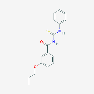 molecular formula C17H18N2O2S B313861 N-(phenylcarbamothioyl)-3-propoxybenzamide 
