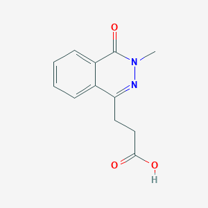 molecular formula C12H12N2O3 B3138610 3-(3-Methyl-4-oxo-3,4-dihydro-phthalazin-1-yl)-propionic acid CAS No. 462066-79-1