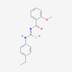 molecular formula C17H18N2O2S B313864 N-(4-ethylphenyl)-N'-(2-methoxybenzoyl)carbamimidothioic acid 