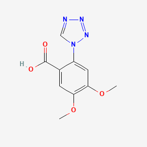 molecular formula C10H10N4O4 B3138648 4,5-二甲氧基-2-四唑-1-基-苯甲酸 CAS No. 462068-55-9