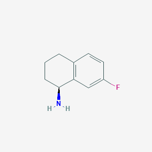 molecular formula C10H12FN B3138665 (S)-7-Fluoro-1,2,3,4-tetrahydronaphthalen-1-amine CAS No. 462105-66-4