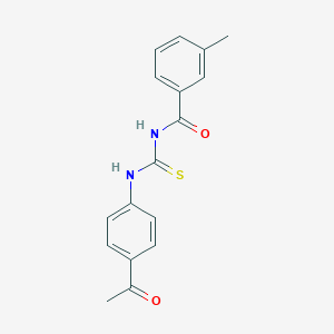 molecular formula C17H16N2O2S B313867 N-[(4-acetylphenyl)carbamothioyl]-3-methylbenzamide 