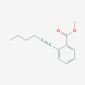molecular formula C14H16O2 B3138671 2-(己-1-炔基)苯甲酸甲酯 CAS No. 462637-40-7