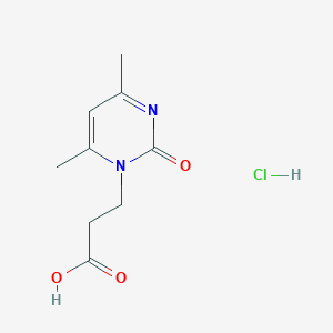 molecular formula C9H13ClN2O3 B3138677 3-(4,6-Dimethyl-2-oxopyrimidin-1(2H)-yl)propanoic acid hydrochloride CAS No. 463929-54-6