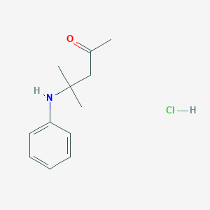 molecular formula C12H18ClNO B3138681 4-Anilino-4-methyl-2-pentanone hydrochloride CAS No. 464876-42-4