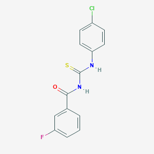 molecular formula C14H10ClFN2OS B313870 N-[(4-chlorophenyl)carbamothioyl]-3-fluorobenzamide 