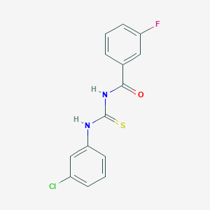 molecular formula C14H10ClFN2OS B313871 N-[(3-chlorophenyl)carbamothioyl]-3-fluorobenzamide 