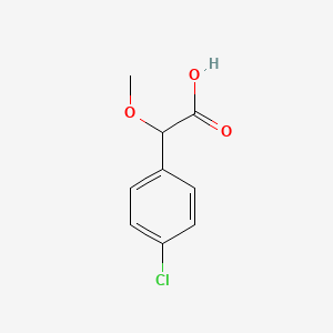 molecular formula C9H9ClO3 B3138717 2-(4-Chlorophenyl)-2-methoxyacetic acid CAS No. 4674-24-2