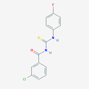 molecular formula C14H10ClFN2OS B313872 N-(3-chlorobenzoyl)-N'-(4-fluorophenyl)thiourea 